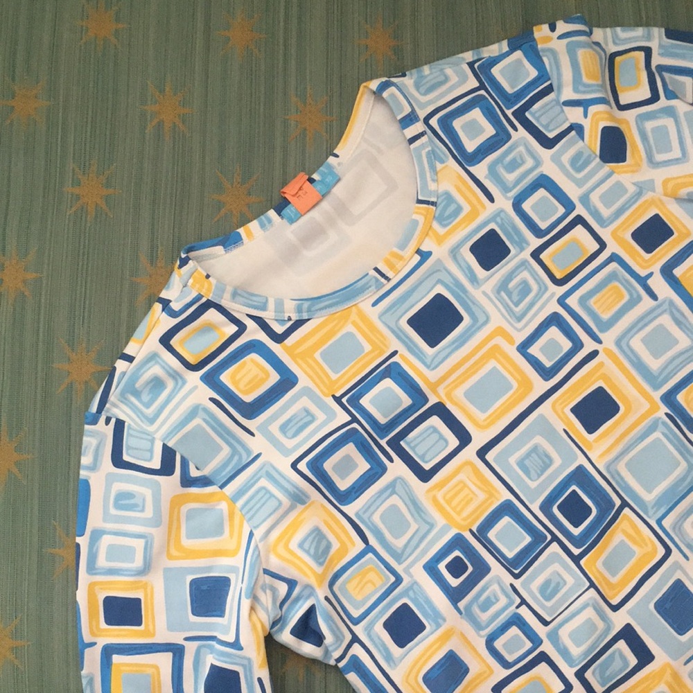 J. McLaughlin Geometric Print Top
